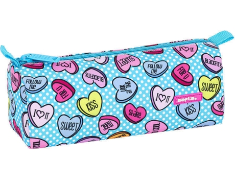 Estuche SAFTA Heart (21x8x7cm - Azul)
