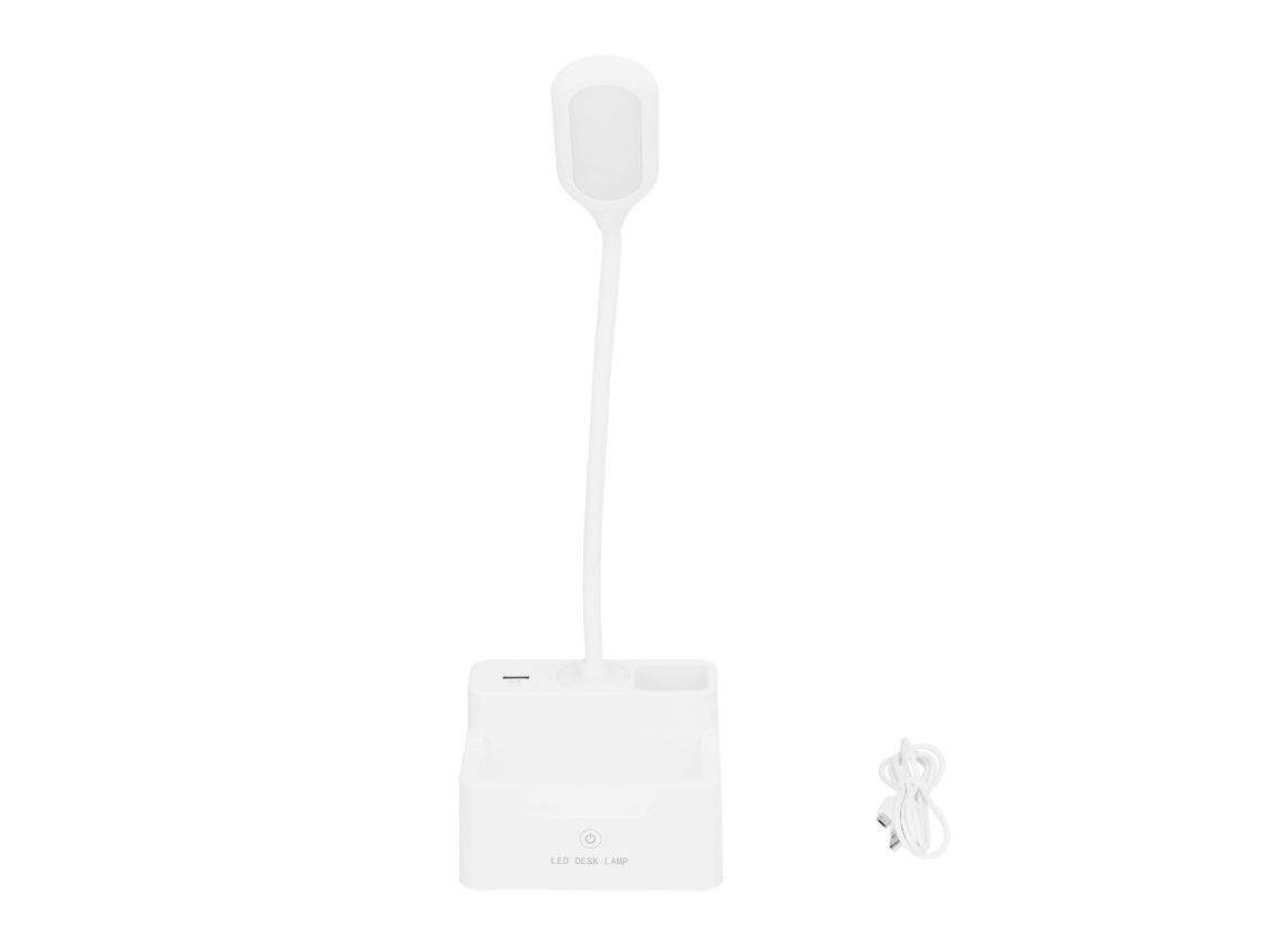 Yncm2026-lámpara De Escritorio Led Para Estudio Con Toque, Usb, Plegable Y Porta Lápices Luz Blanca Y Cálida