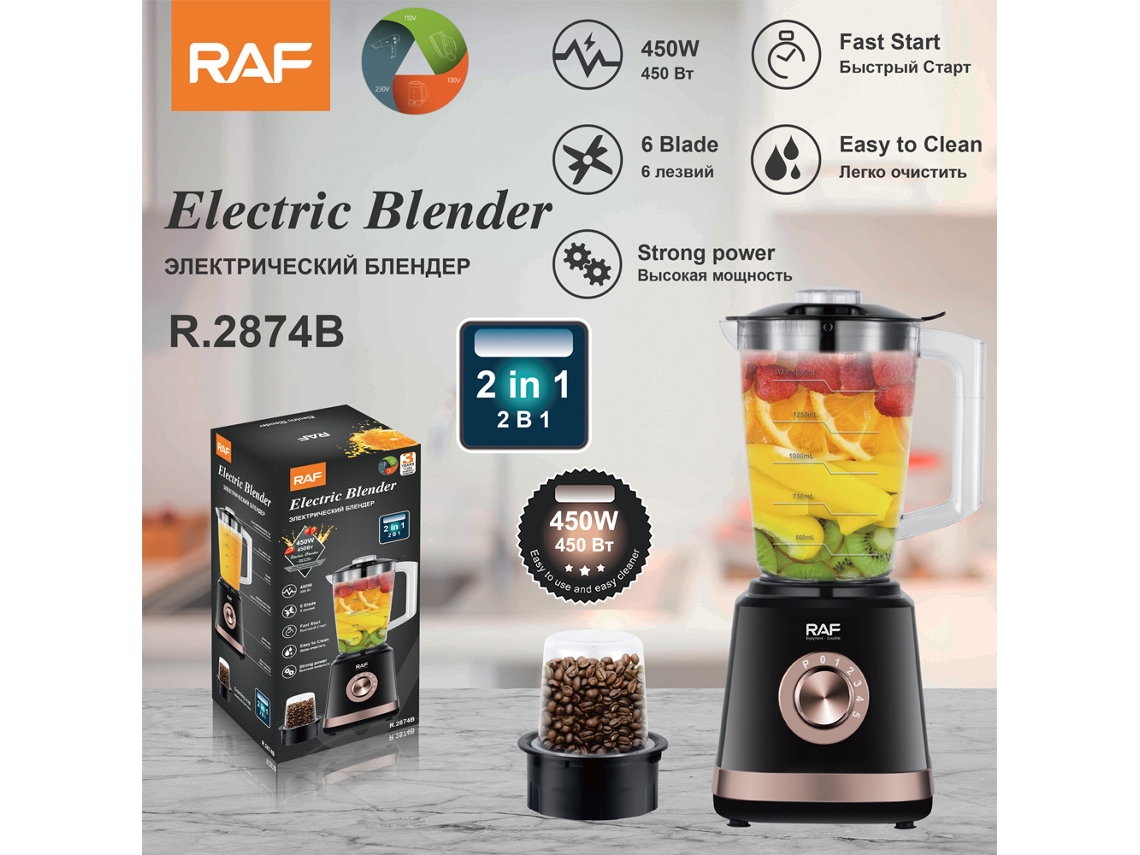 Exprimidor de frutas y verduras Eurocalibre Wall Breaker de 1,5 l, color negro