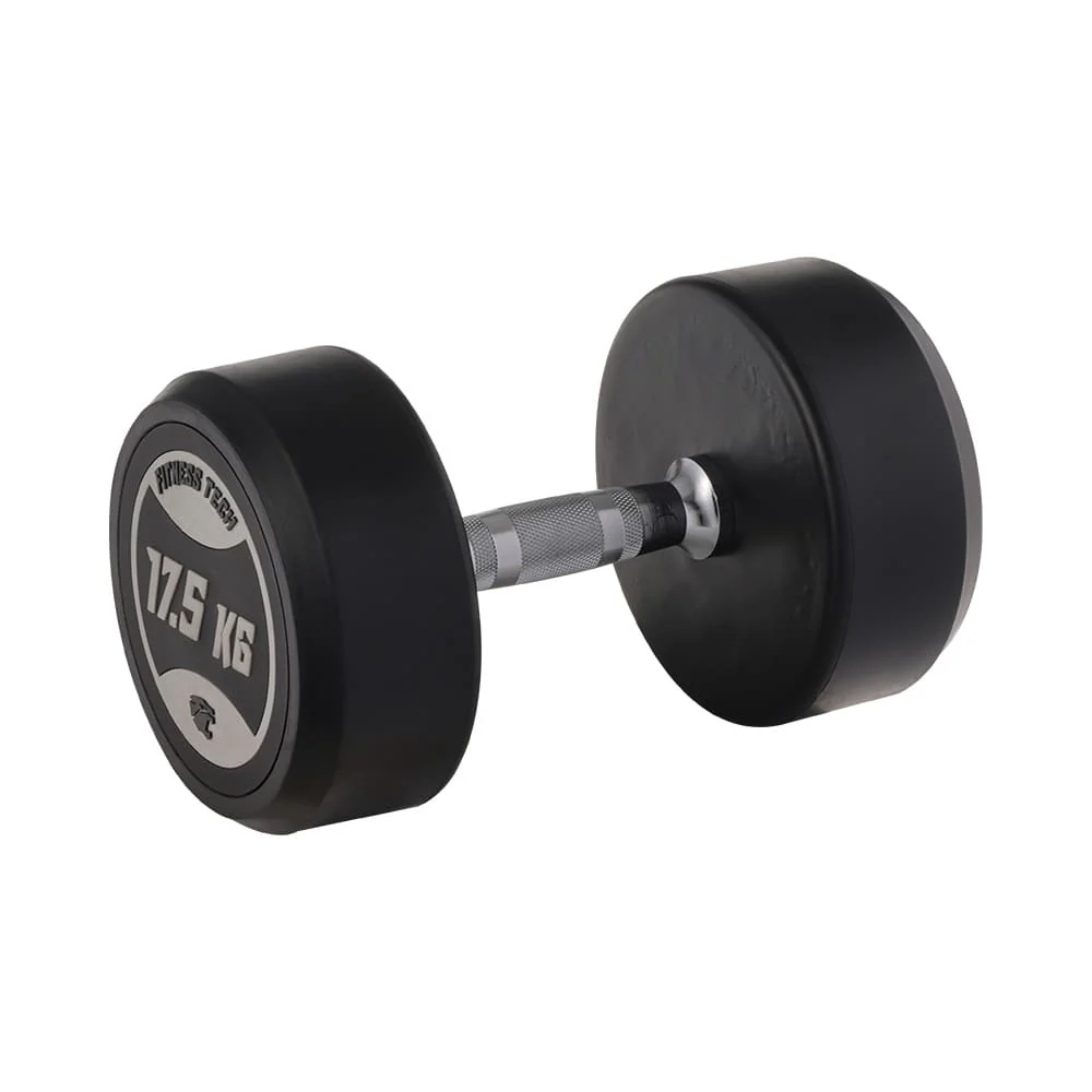 Mancuernas Redondas Musculación 17,5 kg FITNESS TECH - Set 2 Unidades