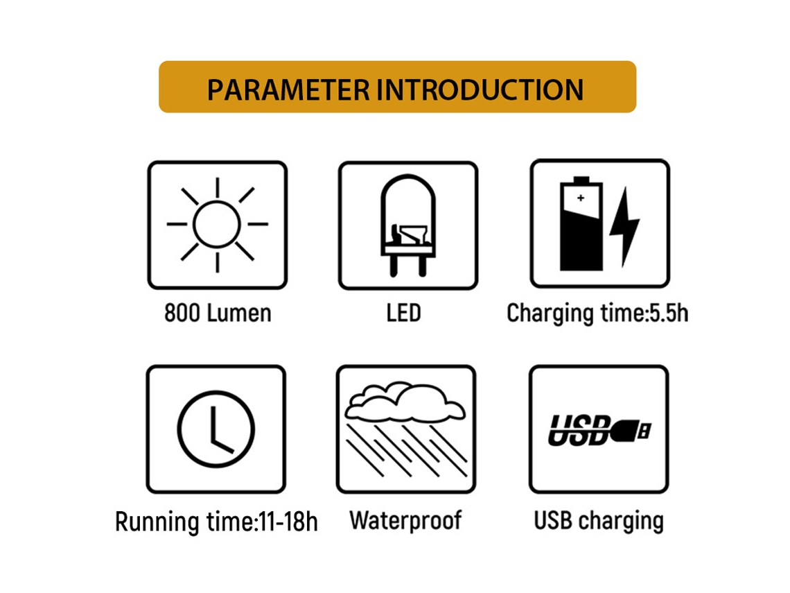 Linterna De Camping Led Con Trípode Retráctil 10800mah Recargable 3 Modos De Luz Para Camping, Senderismo, Pesca Y Reparaciones De Emergencia