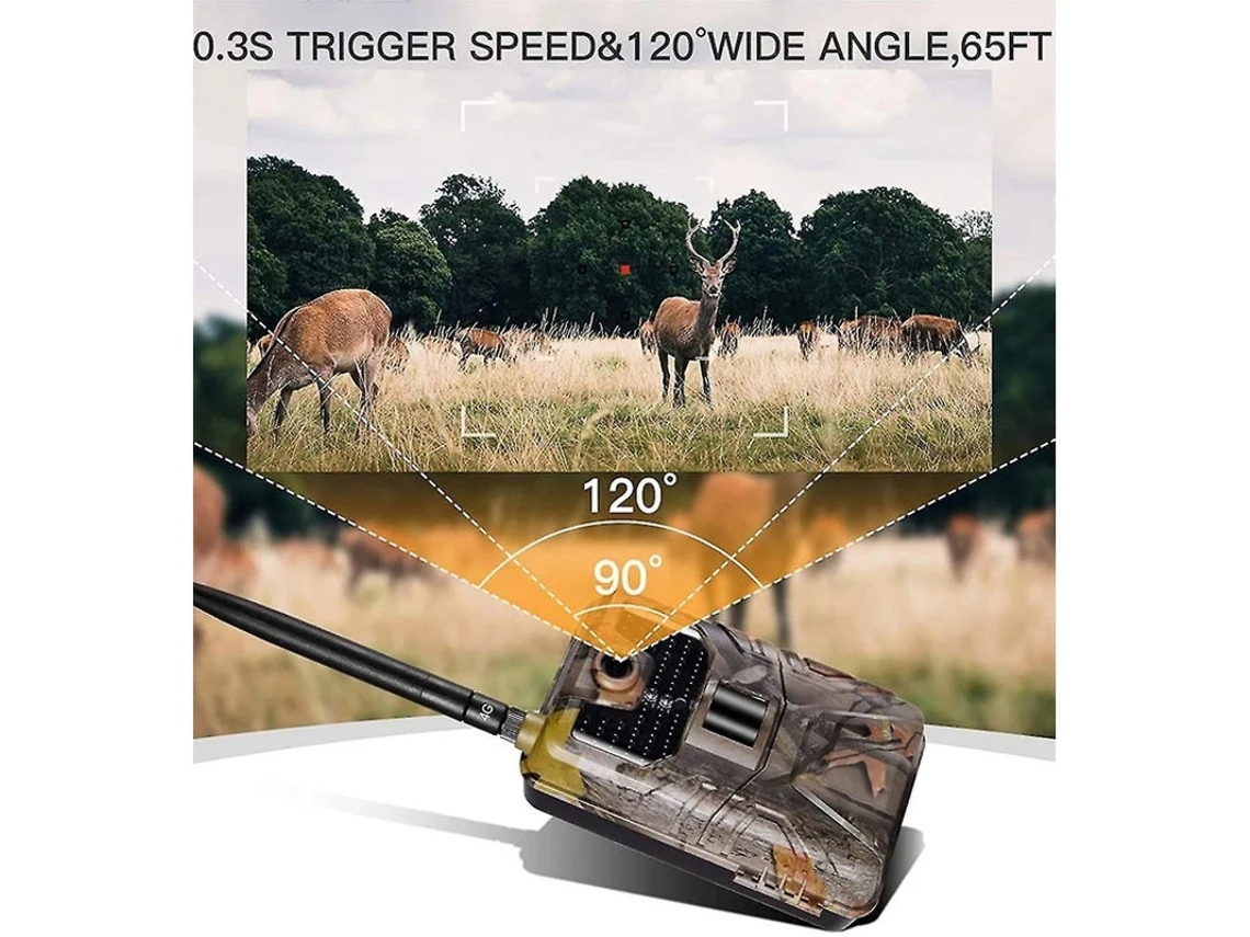 Cámara de seguimiento LTE Pro 4G con aplicación móvil 4K, inalámbrica, Trailverde Yizhood