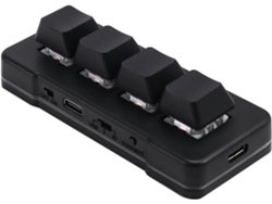 Teclado Personalizado Mini Mk424pro Con 4 Teclas + Interruptor Usb + Bluetooth + 2 Puertos 4g Para Escritorio, Juegos Y Multimedia.