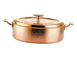 Olla de acero inoxidable dorada para reuniones de cocina slowmoose