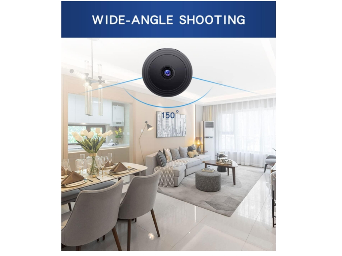 Mini cámara cámara 1080p HD con video en vivo WiFi visión nocturna portátil Nanny Cam Vigilancia de seguridad para el hogar Monitor de bebé IKIKSO