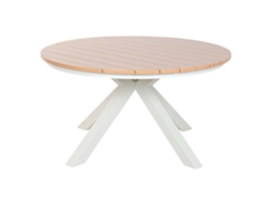 Mesa Redonda Comedor Aluminio Blanco 140x140x75cm