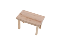 KOFIHETY Mesa Larga de Madera en Miniatura 1:12 - Accesorio para Casa de Muñecas, Escena Miniatura, Muebles Pequeños