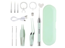 Kit De Herramientas Para La Eliminación De Cerumen Con Luz Led Y Lupa 5x, Carga Usb.