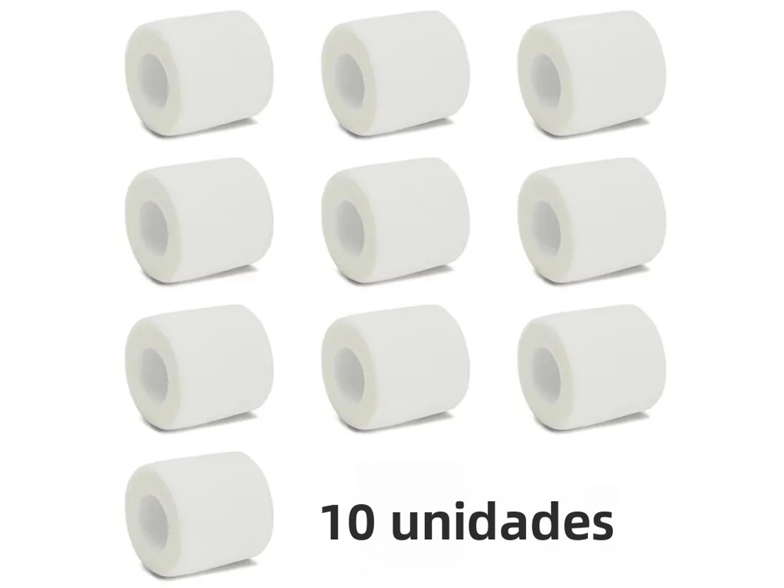 Cinta adhesiva deportiva elástica para vendaje, ideal para rodilleras. Mdug (blanca, 10 unidades, 5 cm)