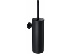 Cepillo De Baño Negro Con Soporte De Pared De Acero Inoxidable*