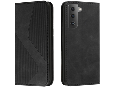 Funda Samsung Galaxy S22 Plus HFS-HOUSE Cuero Pu S Line (Negro)