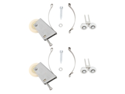 Rodamientos de rodillos para puertas correderas de acero inoxidable, 2 juegos, cobre, impermeables.