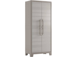Keter Armario de almacenaje multiusos Gulliver beige y marrón 182 cm
