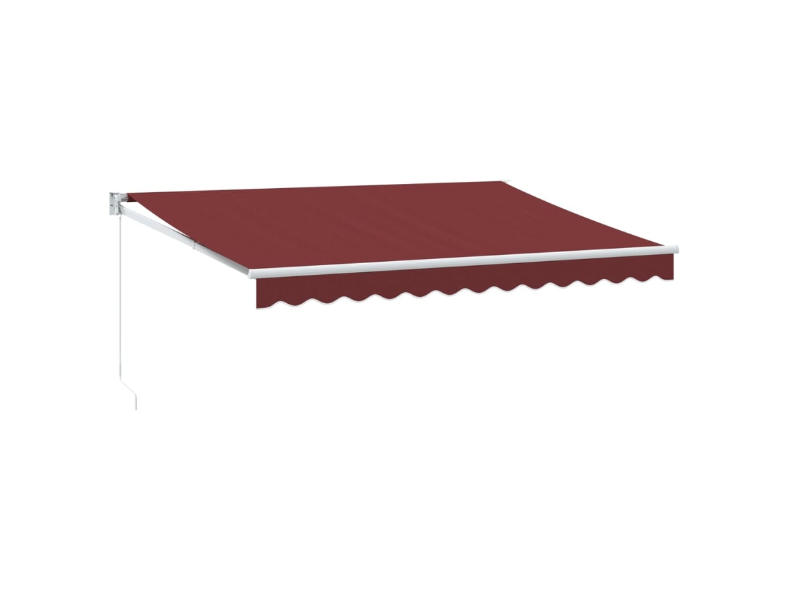 Maison Exclusive - Toldo Retráctil Manual Color Burdeos 350x250 Cm