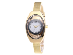 Reloj De Pulsera De Cuarzo Para Mujer Zhoulianfa En Color Dorado Con Brazalete De Malla Metálica.
