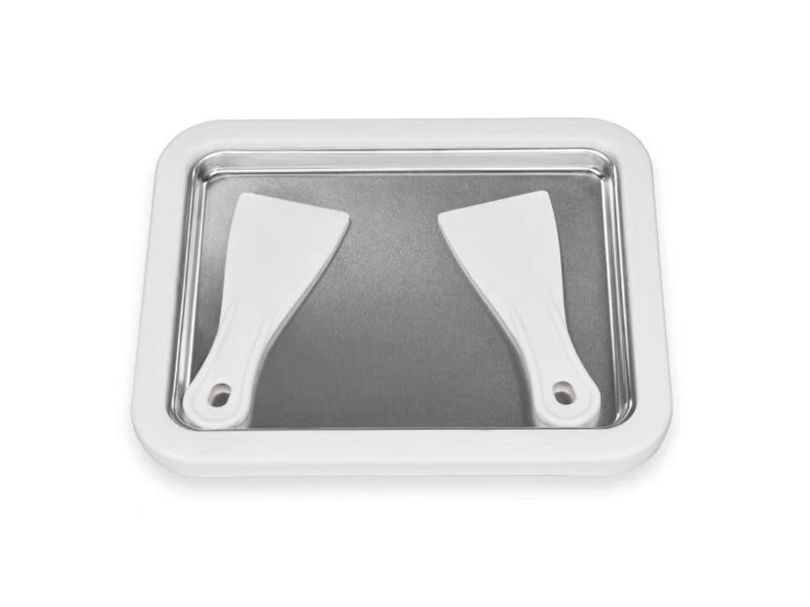 Máquina Casera Para Hacer Helado Enrollado, Recipiente Para Helado Frío Instantáneo, Aleación De Aluminio Con 2 Espátulas.