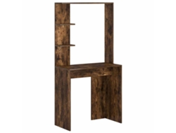 Maison Exclusive - Escritorio Con Estante Roble Ahumado 78,5 X 37 X 154,5 Cm