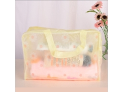 Neceser impermeable de PVC amarillo transparente