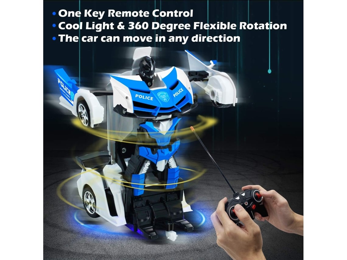 Coche Teledirigido En Lamborghini Transformer Robot Rosa Cuich