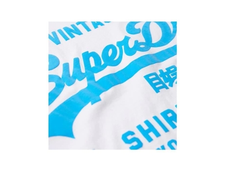 Camiseta Vintage de Hombre SUPERDRY Algodón Blanco (XL)