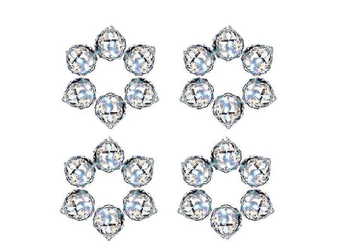 Juego de 24 bolas de cristal, prismas y adornos para ventanas y hogar - Colgantes arcoíris para colgar en la ventana