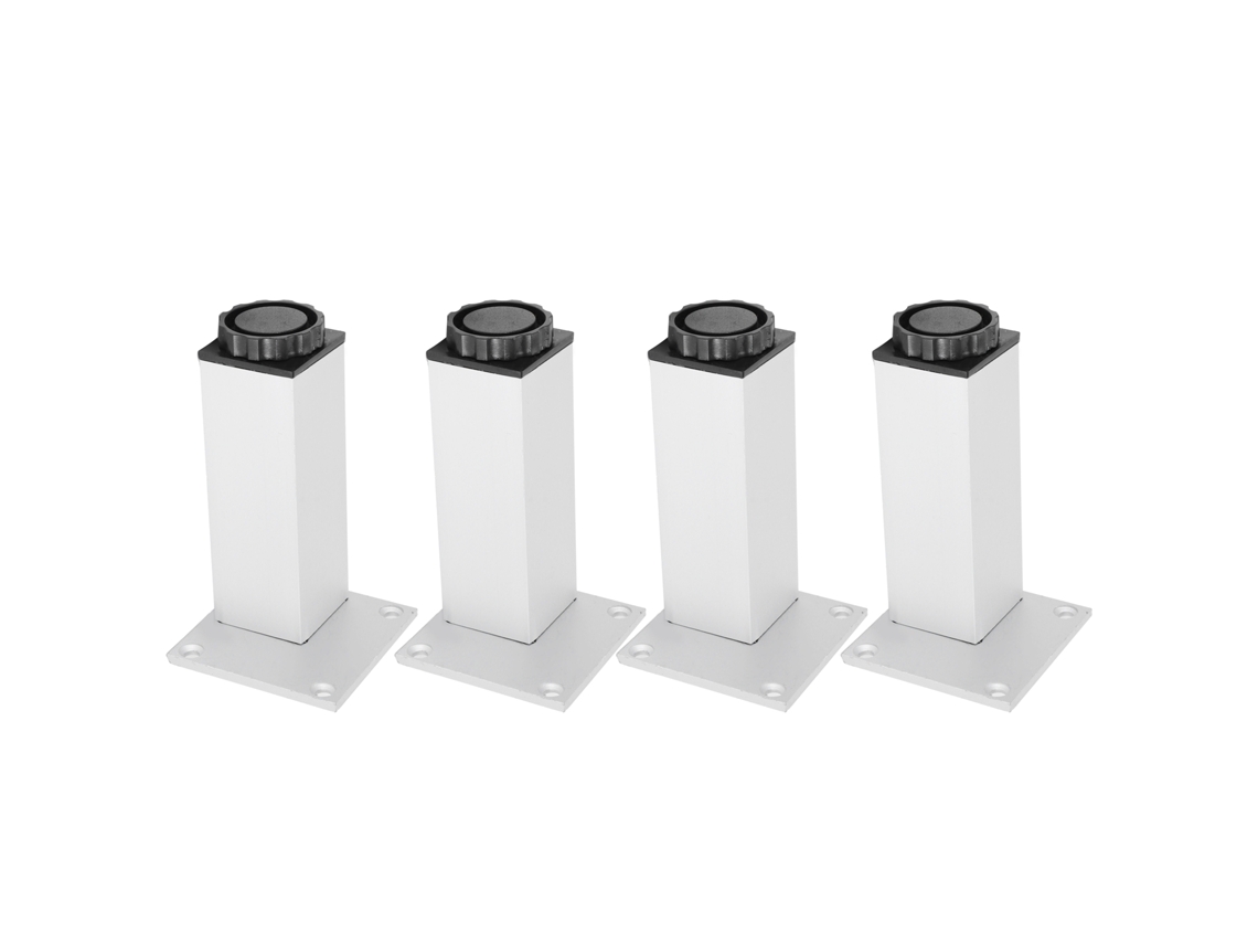 4 Patas Cuadradas Ajustables De Aleación De Aluminio Para Muebles, Ideales Para Armarios Y Sofás (120 Mm).