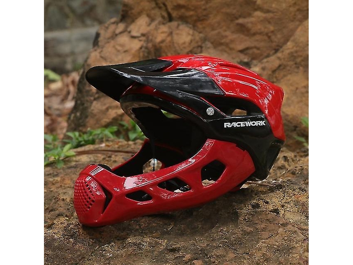 (negro Y Rojo) Casco Integral Profesional Para Bicicleta De Hombre, Para Bicicleta De Montaña/carretera, Talla Pequeña (58-62 Cm)
