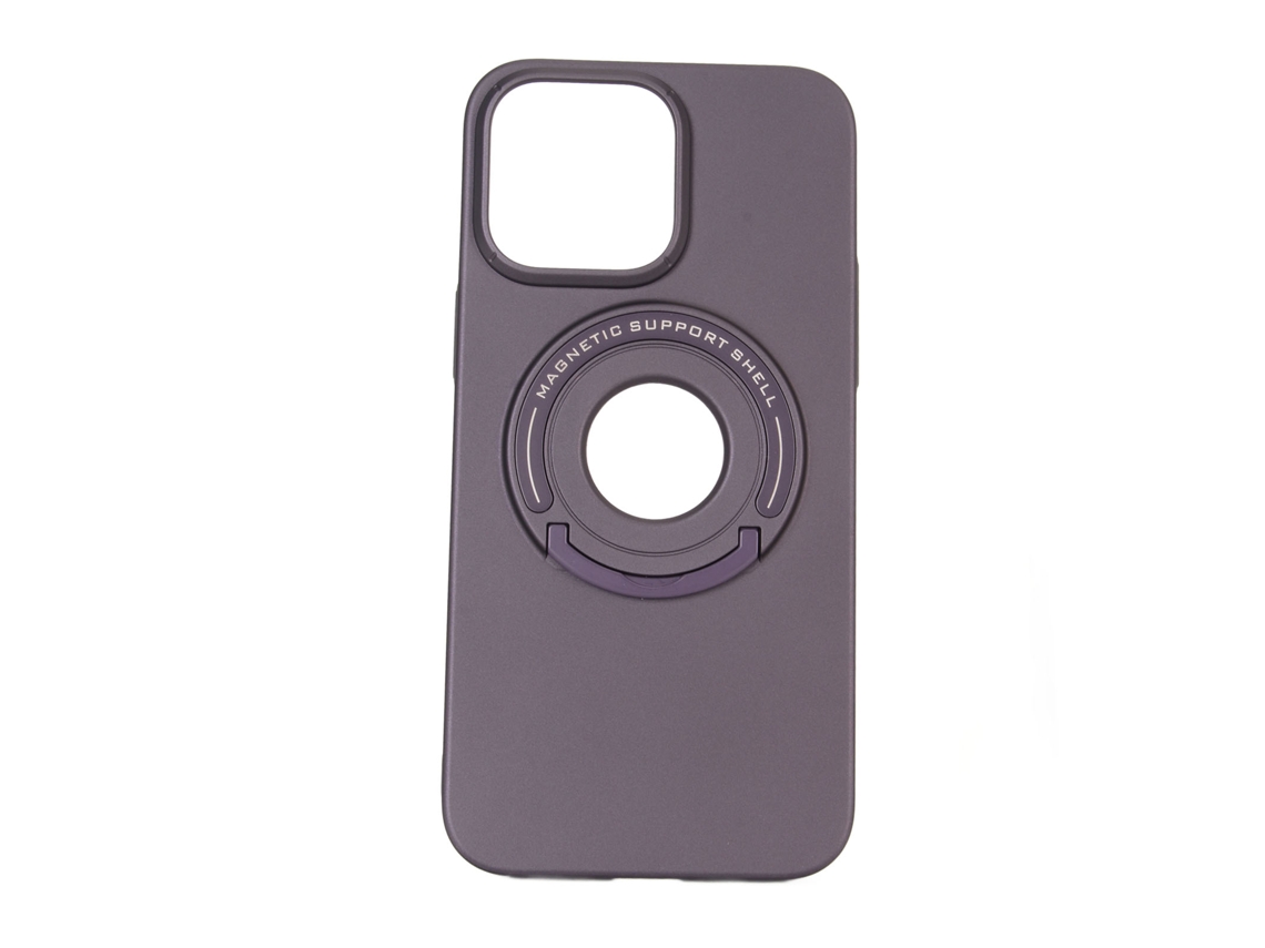 Capa Magnética Para Iphone 14 Pro Roxa Anti-queda Mate Com Suporte Pc Proteção