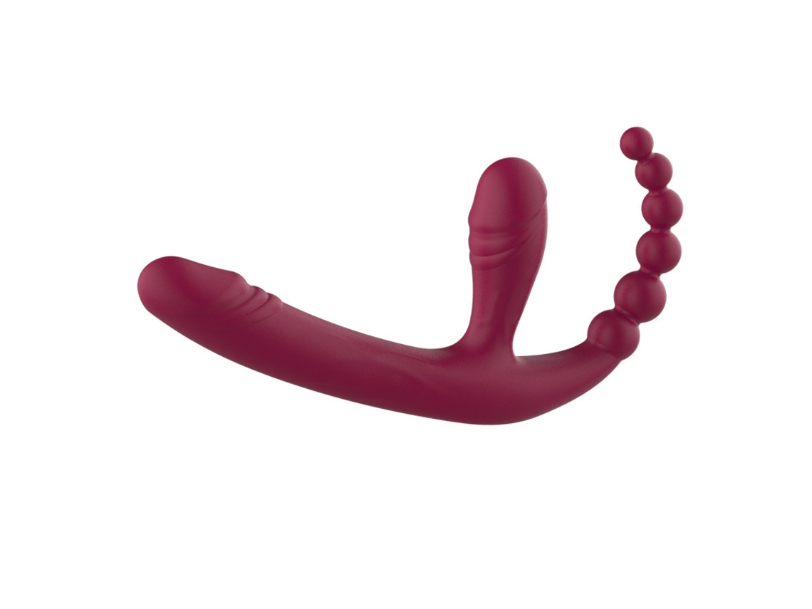 Vibrador De Control Remoto 3 En 1 Con 10 Modos Para Mujeres (rojo Vino)