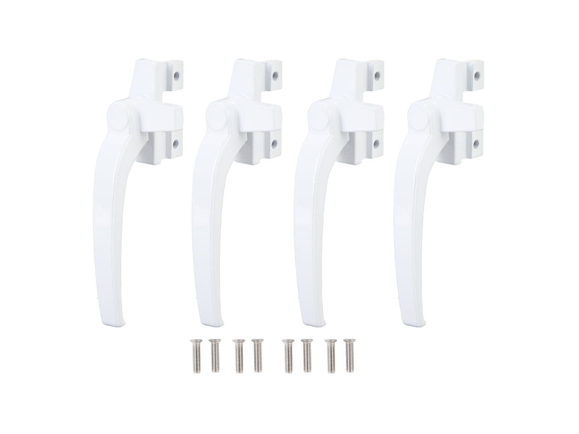 2026 Store-4pcs Mango De Ventana De Aluminio Cerradura Para Puerta Deslizante Interna/externa Y Ventana Deslizante Izquierdo Blanco