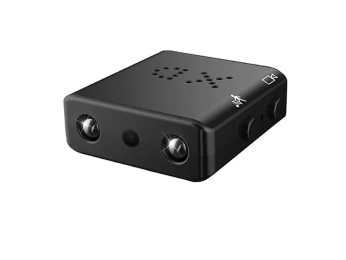 Mini cámara de seguridad para exteriores 1080p, visión nocturna, detección de movimiento Yizhood (negra)