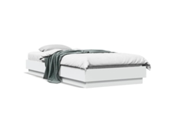 Estructura De Cama Con Luces Led Blanco 100x200 Cm