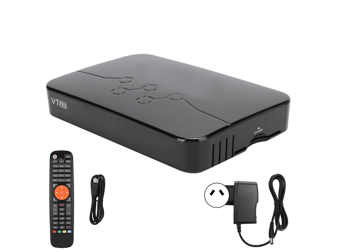 2026dn V7pro Receptor de TV Box actualizado con ranura para tarjeta, control remoto negro, Au