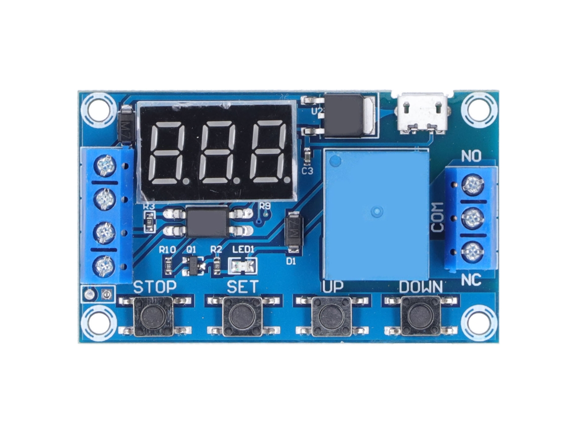 Módulo De Relé Temporizador Programable Con Retardo De Ciclo Y Optoaislamiento, 6-30 V Cc
