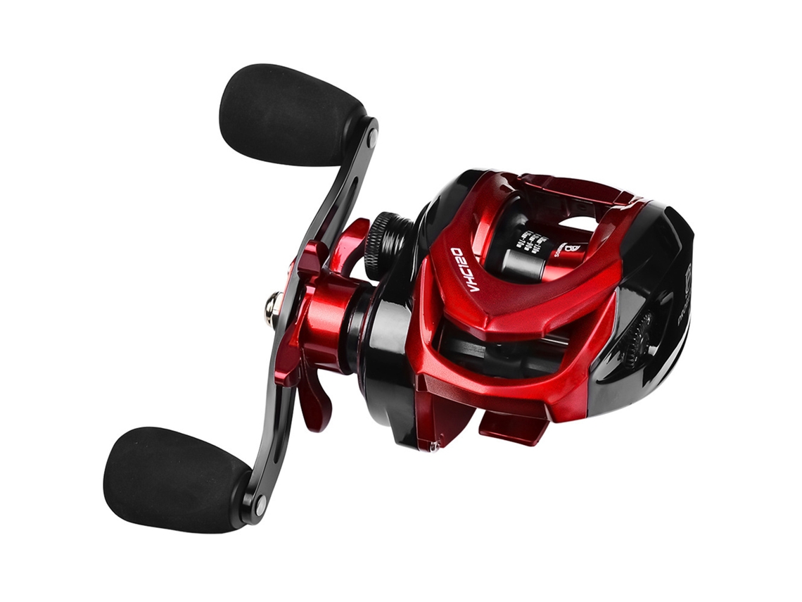 Carrete De Casting Giratorio 3+1bb 7.2:1 Freno Magnético Arrastre Máximo 8 Kg Cuerpo Metálico