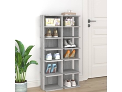 Zapatero Organizadores 2 Unidades 27,5X27X102 Cm en Derivados de Madera Gris Sonoma