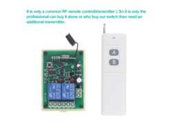 Control Remoto Portátil De 2 Canales Y 433 Mhz Con Transmisor De Largo Alcance De 3000 M Para Interruptores Inalámbricos.