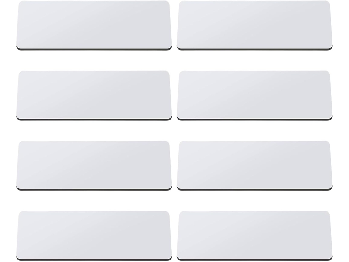 Juego De 8 Placas Identificativas Con Pasador Para Transferencia Térmica, 7,6 X 3,2 Cm