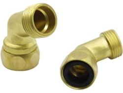 Codo De Latón Para Manguera Riego Lavado Coches 19 Cm Latón