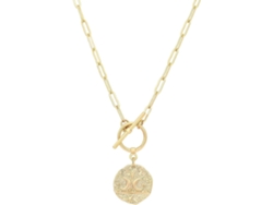 Colar Ouro Feminino, Pingente Retro, Moedas Sol/lua Douradas, Corrente Ouro