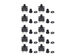 10 Conjuntos Relé De Reinicio Manual 25a 125-250vac 65vdc Protector De Sobrecarga Con Gorro Impermeable