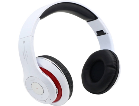 Auriculares Bluetooth GETEK STN-16 (Over Ear - Micrófono - Blanco)