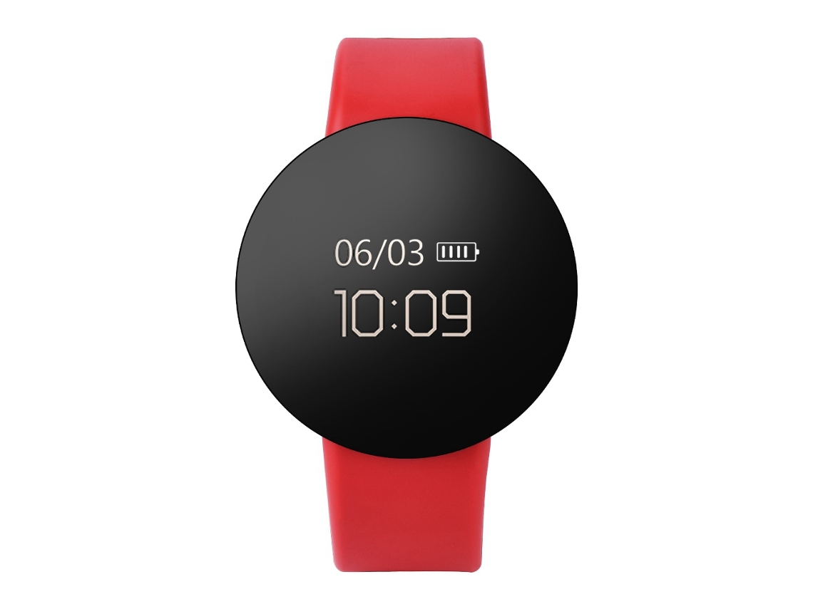 Pulsera Inteligente De Fitness Con Conteo De Pasos, Monitorización De Frecuencia Cardíaca, Resistente Al Agua Y Bluetooth Para Android E Ios, Color Rojo