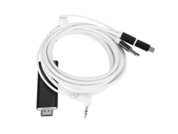 Adaptador HDMI (conversión Micro USB/Tipo C, señal de audio/vídeo)