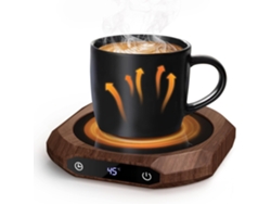 Calentador Electrico Cafe Con 3 Temperaturas, Para Bebidas Y Te, Oficina Y Casa, Marron