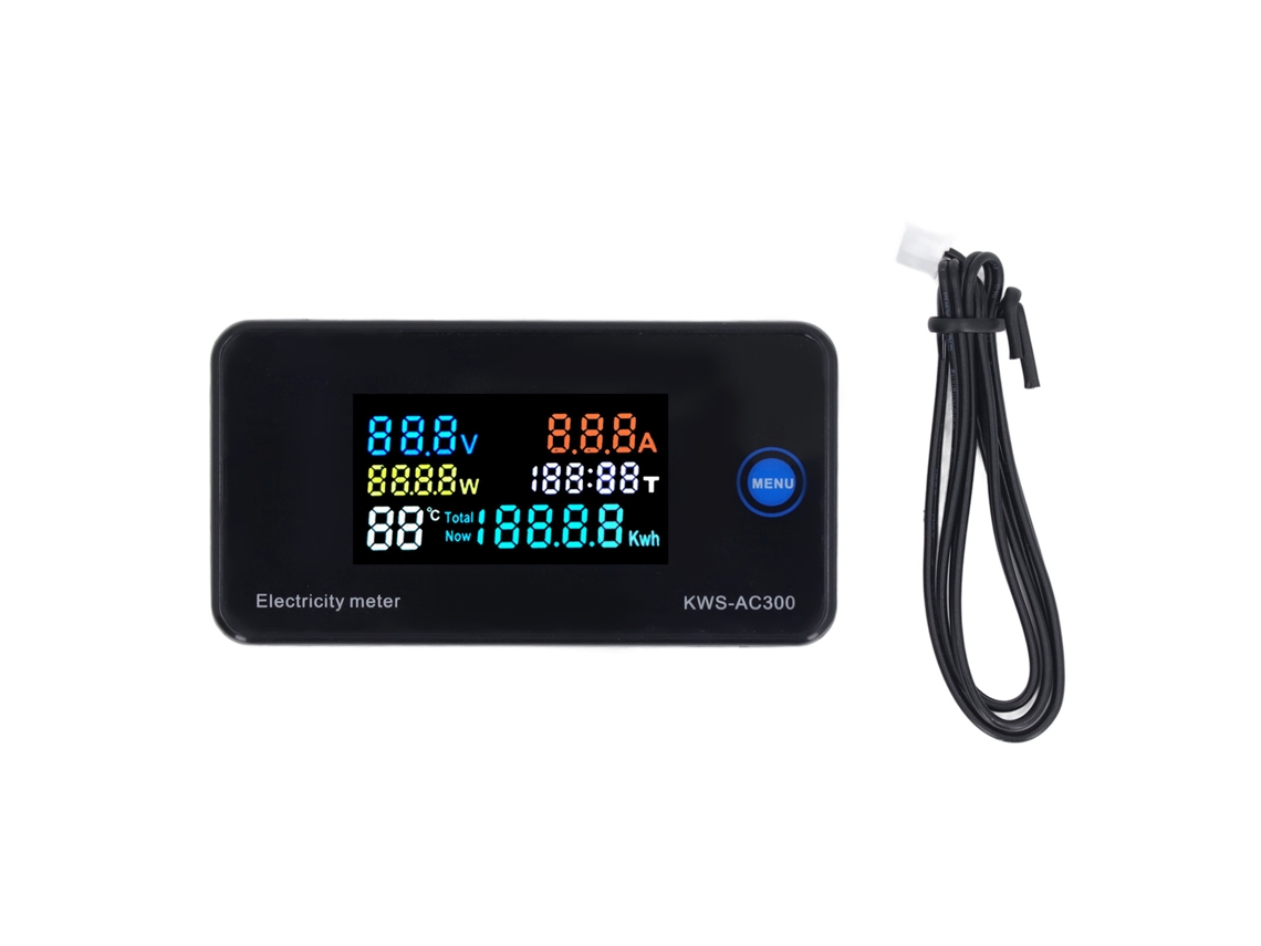 Voltímetro Y Amperímetro Digital Lcd Hd De 50-300 V Y 0-20 A. Medidor De Voltaje, Corriente, Potencia Y Energía.