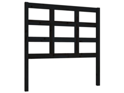 Cabecero de cama 95,5x4x100 cm Pino macizo Negro MAISON EXCLUSIVE