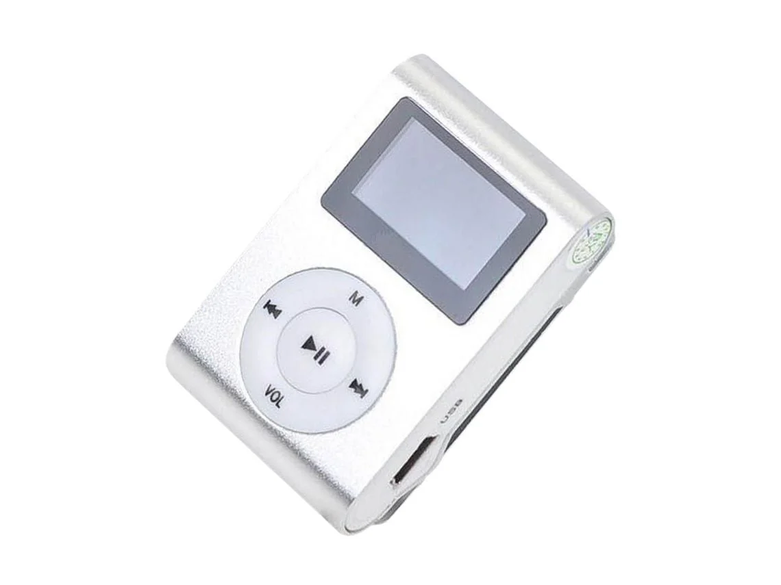 Reproductor MP3 portátil con interfaz mini USB y pantalla LCD, compatible con reproductores de música deportivos. Elisefashion