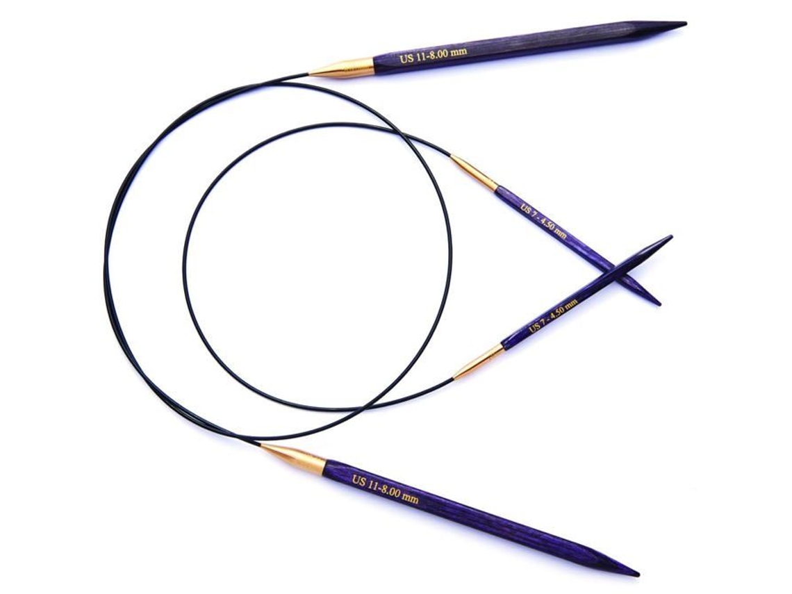 Aguja de tejer ergonómica Knitpro Jadore Cubics de 40 cm y 4,00 mm