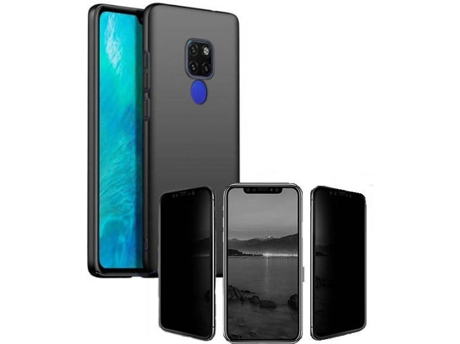 Kit Carcasa y Protector Privacy Huawei Mate 20 SlimShield Negro
